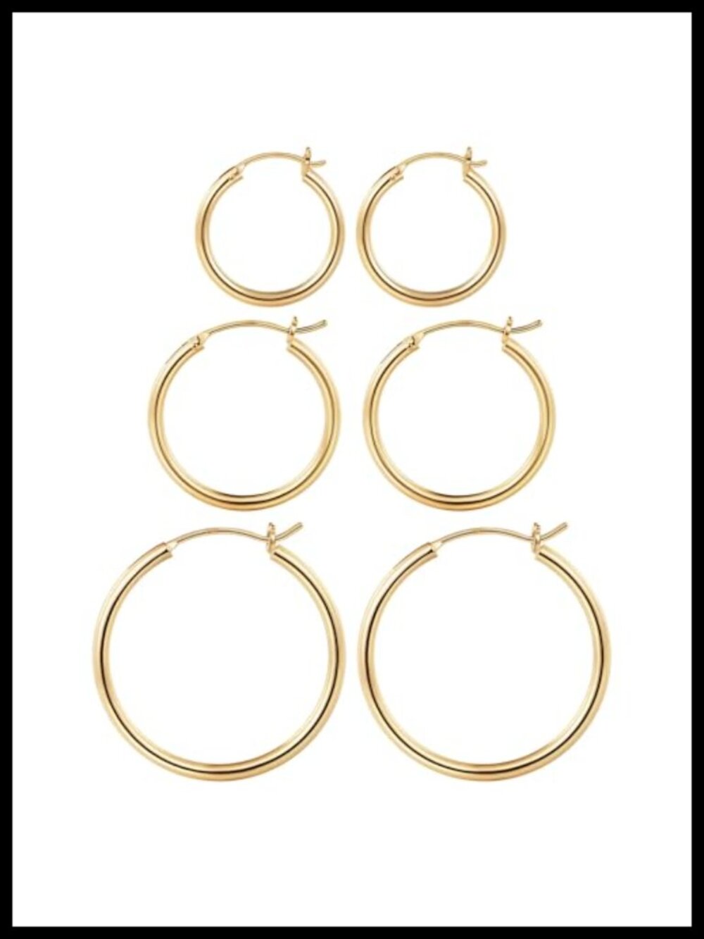 14k Gold Plated Hoop Earrings Hypoallergenic Small